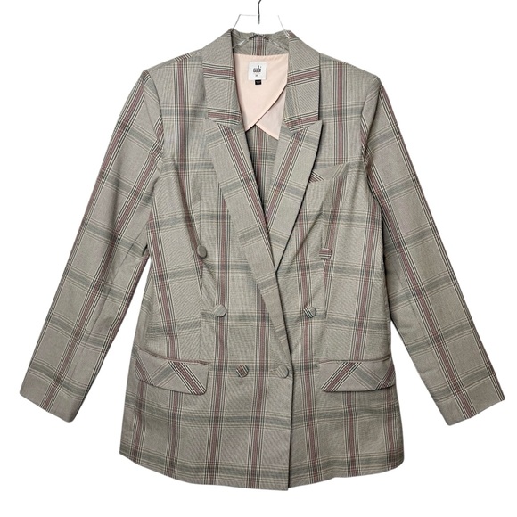 CAbi Jackets & Blazers - Cabi Sleuth Structured Plaid #5470 Women’s Double Breasted Longline Blazer Sz 10